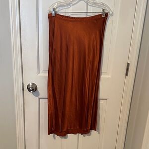 Michael Stars Copper Midi Skirt